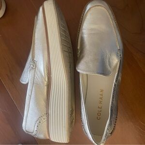 Cole Haan Women's Metallic Silver Flats